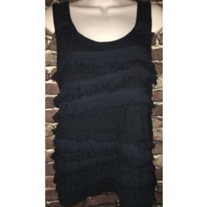Banana Republic Sleeveless Ruffled Blouse Size M